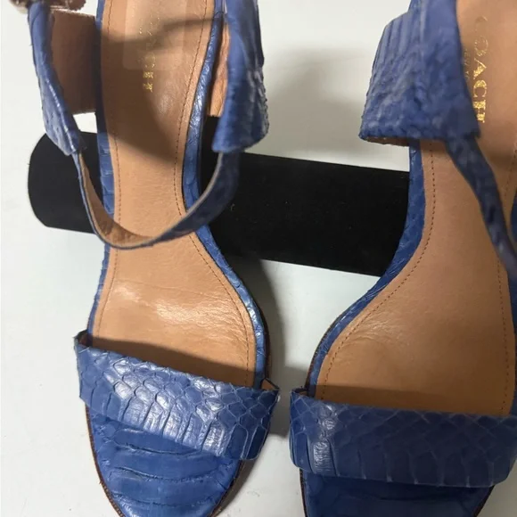 Women’s Coach lexey Blue cobalt Leather Sandals. - Picture 2 of 15